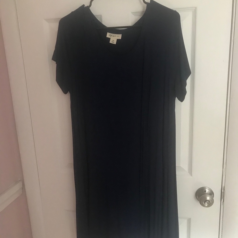 Deep blue swing dress